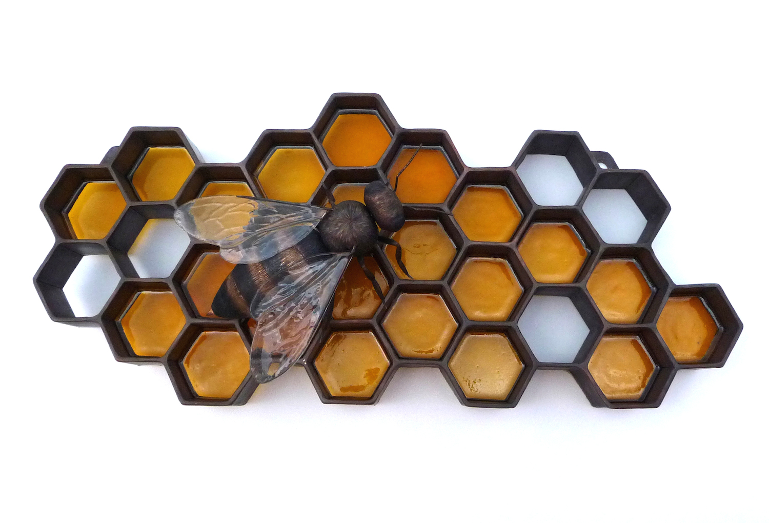 Honeybee Honeycomb Wall Sculpture
