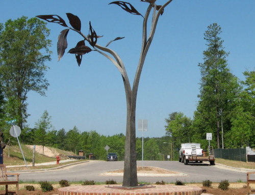 Steel and Copper Tree Sculpture