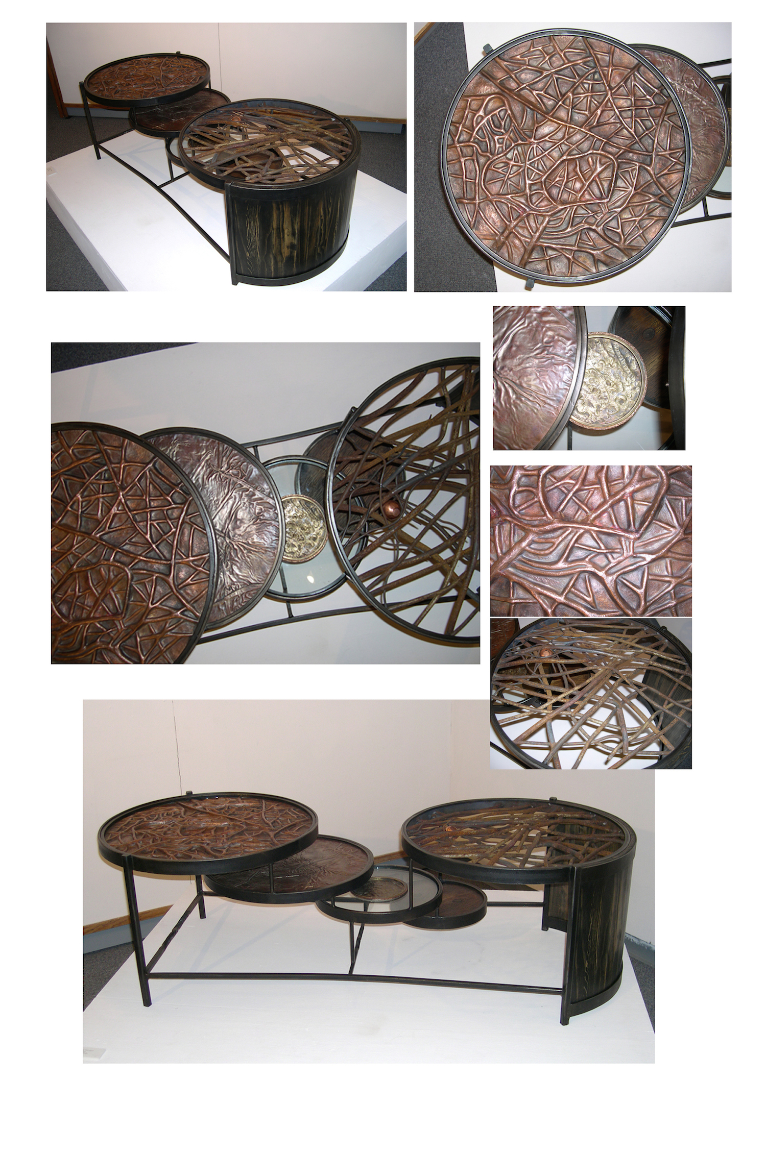 metal coffee table hand crafted