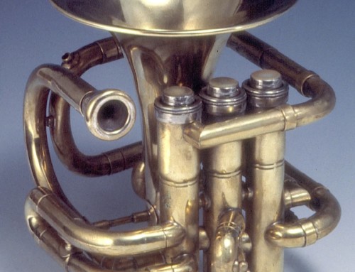 Brass Trumpet Sculpture Vase
