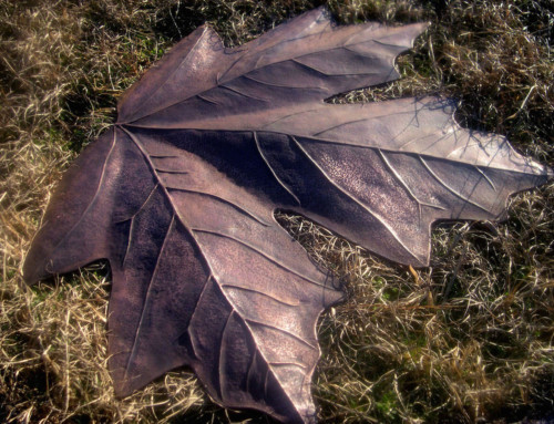 Repousse Copper Sculpture – Giant Maple Leaves